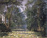 William Turner of Oxford Cherwell Water Lilies, oil painting on canvas